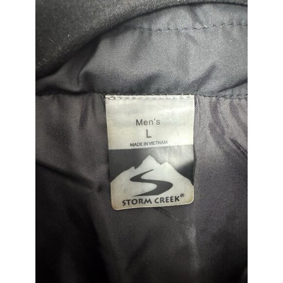 NWT Storm Creek Mens Large Black Puffer Vest Thermolite Eco Water Resistant Logo - Picture 4 of 16